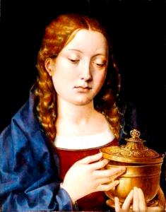 Mary Magdalene. Allegedly Katherine of Aragon was the model for this biblical figure.