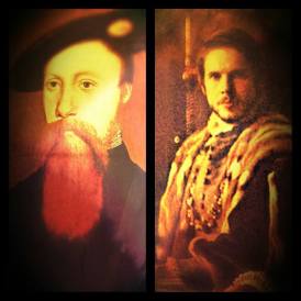 Thomas Seymour, a contrast to his real self. Andrew McNair in the right who played him in "The Tudors".
