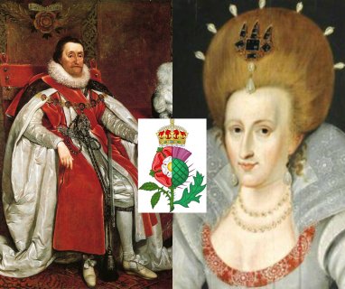 James VI of Scotland and I of England and his wife, Anne of Denmark.
