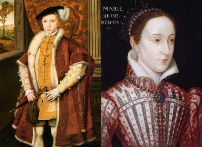 Edward VI and Mary, Queen of Scots.