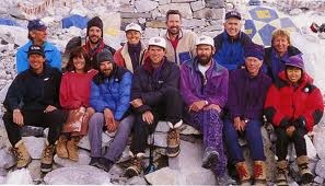 The real team of Adventure Consultants led by Rob Hall. (May 1996)