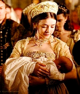 Mary Tudor carrying Prince Edward