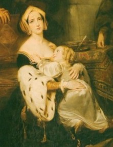 Anne Boleyn with child