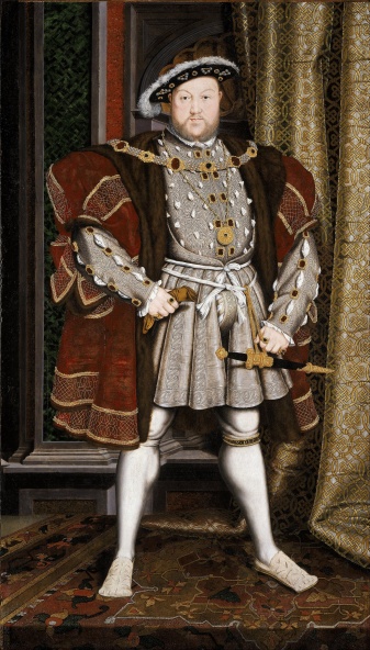 Henry VIII full body red and grey classic portrait