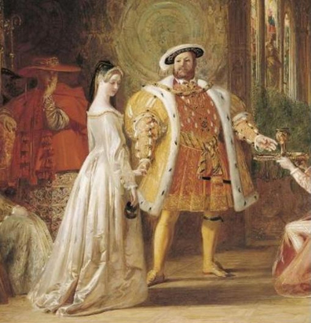 Anne Bboleyn and Henry VIII posthumous romantic painting